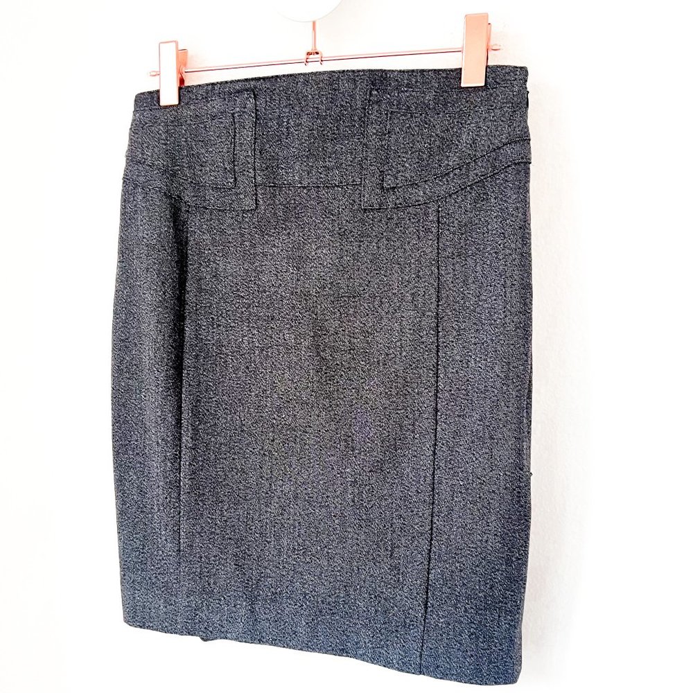 express dark grey pencil skirt w/side zip 6 - Picture 7 of 7